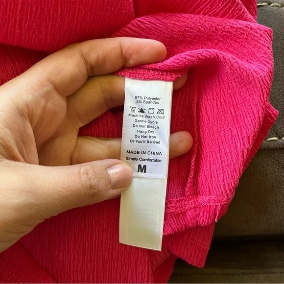 Lularoe Women’s Medium Sandy Halter Tie Neck Maxi Dress in Hot Pink New NWT - Picture 5 of 7